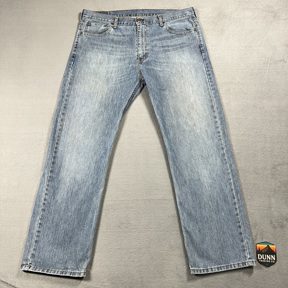 Levis 569 Jeans Mens 36x32 Blue Baggy Loose Straight Mid Rise Light Wash Denim